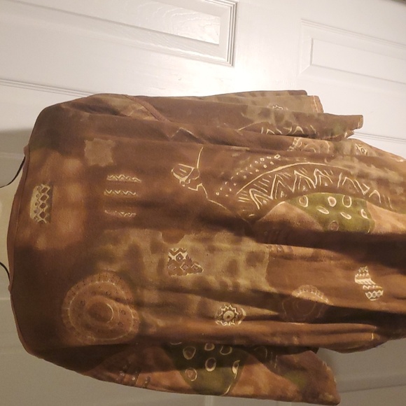 Ethnic print reversible duster coat - Picture 5 of 9